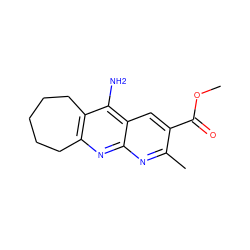 COC(=O)c1cc2c(N)c3c(nc2nc1C)CCCCC3 ZINC000049036187