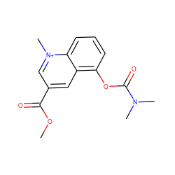 COC(=O)c1cc2c(OC(=O)N(C)C)cccc2[n+](C)c1 ZINC000144151863