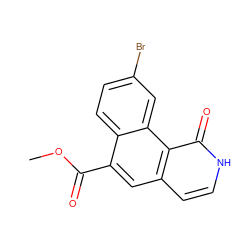 COC(=O)c1cc2cc[nH]c(=O)c2c2cc(Br)ccc12 ZINC000028955786