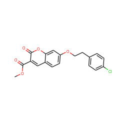 COC(=O)c1cc2ccc(OCCc3ccc(Cl)cc3)cc2oc1=O ZINC000103270415