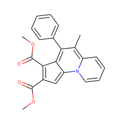 COC(=O)c1cc2n3ccccc3c(C)c(-c3ccccc3)c-2c1C(=O)OC ZINC000000643146