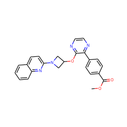 COC(=O)c1ccc(-c2nccnc2OC2CN(c3ccc4ccccc4n3)C2)cc1 ZINC000096168835