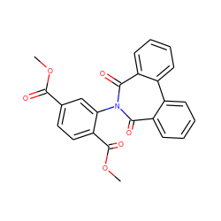 COC(=O)c1ccc(C(=O)OC)c(-n2c(=O)c3ccccc3c3ccccc3c2=O)c1 ZINC000002716187