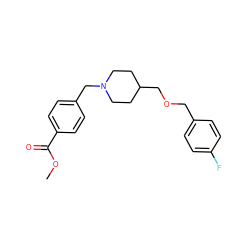 COC(=O)c1ccc(CN2CCC(COCc3ccc(F)cc3)CC2)cc1 ZINC000013730124