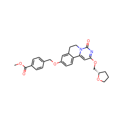 COC(=O)c1ccc(COc2ccc3c(c2)CCn2c-3cc(OC[C@@H]3CCCO3)nc2=O)cc1 ZINC000209710549