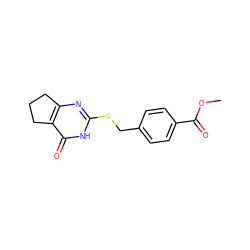 COC(=O)c1ccc(CSc2nc3c(c(=O)[nH]2)CCC3)cc1 ZINC000008587417