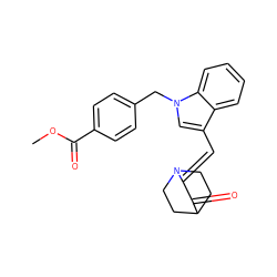 COC(=O)c1ccc(Cn2cc(/C=C3/C(=O)C4CCN3CC4)c3ccccc32)cc1 ZINC000101673101