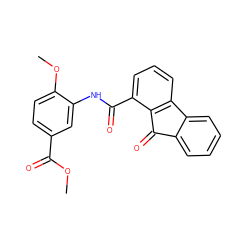 COC(=O)c1ccc(OC)c(NC(=O)c2cccc3c2C(=O)c2ccccc2-3)c1 ZINC000059185444