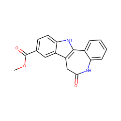 COC(=O)c1ccc2[nH]c3c(c2c1)CC(=O)Nc1ccccc1-3 ZINC000001864413