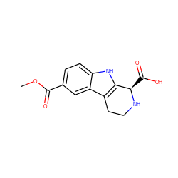 COC(=O)c1ccc2[nH]c3c(c2c1)CCN[C@@H]3C(=O)O ZINC000028948050