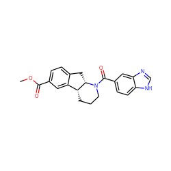 COC(=O)c1ccc2c(c1)[C@H]1CCCN(C(=O)c3ccc4[nH]cnc4c3)[C@H]1C2 ZINC000117626992