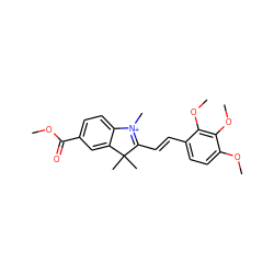 COC(=O)c1ccc2c(c1)C(C)(C)C(/C=C/c1ccc(OC)c(OC)c1OC)=[N+]2C ZINC000004362326