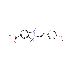 COC(=O)c1ccc2c(c1)C(C)(C)C(/C=C/c1ccc(OC)cc1)=[N+]2C ZINC000004313476