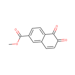 COC(=O)c1ccc2c(c1)C=CC(=O)C2=O ZINC000013862814