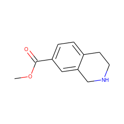 COC(=O)c1ccc2c(c1)CNCC2 ZINC000013518429