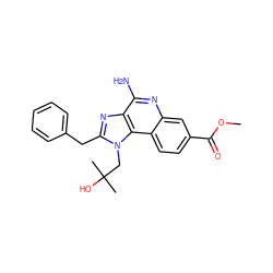 COC(=O)c1ccc2c(c1)nc(N)c1nc(Cc3ccccc3)n(CC(C)(C)O)c12 ZINC000103264008