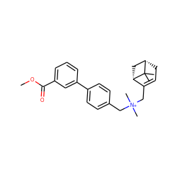 COC(=O)c1cccc(-c2ccc(C[N+](C)(C)CC3=CC[C@H]4C[C@@H]3C4(C)C)cc2)c1 ZINC000095562744