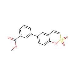 COC(=O)c1cccc(-c2ccc3c(c2)C=CS(=O)(=O)O3)c1 ZINC000299871901