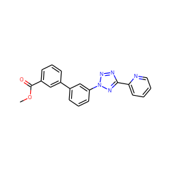 COC(=O)c1cccc(-c2cccc(-n3nnc(-c4ccccn4)n3)c2)c1 ZINC000028371038