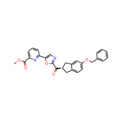 COC(=O)c1cccc(-c2cnc(C(=O)[C@@H]3Cc4ccc(OCc5ccccc5)cc4C3)o2)n1 ZINC000071315770