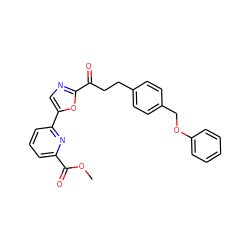 COC(=O)c1cccc(-c2cnc(C(=O)CCc3ccc(COc4ccccc4)cc3)o2)n1 ZINC000029136238