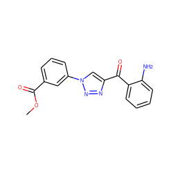 COC(=O)c1cccc(-n2cc(C(=O)c3ccccc3N)nn2)c1 ZINC000096270224