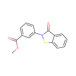 COC(=O)c1cccc(-n2sc3ccccc3c2=O)c1 ZINC000036389230