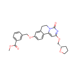 COC(=O)c1cccc(COc2ccc3c(c2)CCn2c-3cc(OC[C@@H]3CCCO3)nc2=O)c1 ZINC000219959148