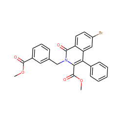 COC(=O)c1cccc(Cn2c(C(=O)OC)c(-c3ccccc3)c3cc(Br)ccc3c2=O)c1 ZINC000029062685