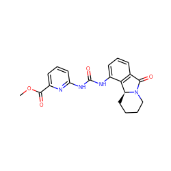 COC(=O)c1cccc(NC(=O)Nc2cccc3c2[C@@H]2CCCCN2C3=O)n1 ZINC000653740758