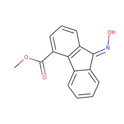 COC(=O)c1cccc2c1-c1ccccc1/C2=N/O ZINC000100281717