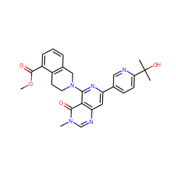 COC(=O)c1cccc2c1CCN(c1nc(-c3ccc(C(C)(C)O)nc3)cc3ncn(C)c(=O)c13)C2 ZINC000115625281