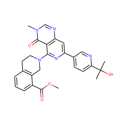 COC(=O)c1cccc2c1CN(c1nc(-c3ccc(C(C)(C)O)nc3)cc3ncn(C)c(=O)c13)CC2 ZINC000115625051