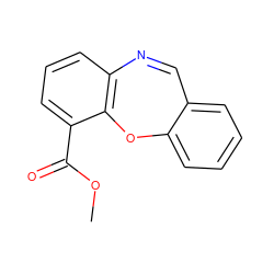 COC(=O)c1cccc2c1Oc1ccccc1C=N2 ZINC000043205506