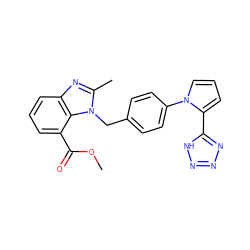 COC(=O)c1cccc2nc(C)n(Cc3ccc(-n4cccc4-c4nnn[nH]4)cc3)c12 ZINC000028885324