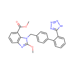 COC(=O)c1cccc2nc(OC)n(Cc3ccc(-c4ccccc4-c4nnn[nH]4)cc3)c12 ZINC000013832258