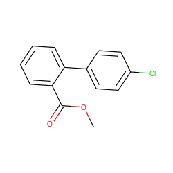 COC(=O)c1ccccc1-c1ccc(Cl)cc1 ZINC000001260542