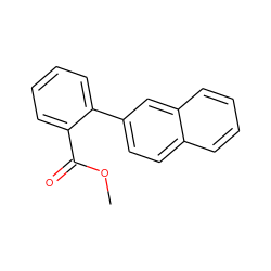 COC(=O)c1ccccc1-c1ccc2ccccc2c1 ZINC000013809589