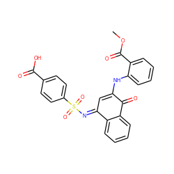 COC(=O)c1ccccc1NC1=C/C(=N\S(=O)(=O)c2ccc(C(=O)O)cc2)c2ccccc2C1=O ZINC000015880064