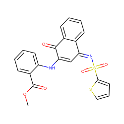 COC(=O)c1ccccc1NC1=C/C(=N\S(=O)(=O)c2cccs2)c2ccccc2C1=O ZINC000100460117