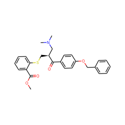 COC(=O)c1ccccc1SC[C@@H](CN(C)C)C(=O)c1ccc(OCc2ccccc2)cc1 ZINC000013741937