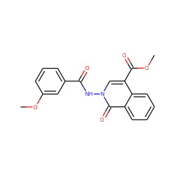 COC(=O)c1cn(NC(=O)c2cccc(OC)c2)c(=O)c2ccccc12 ZINC000003630744