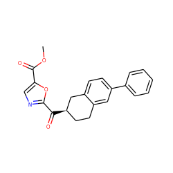 COC(=O)c1cnc(C(=O)[C@@H]2CCc3cc(-c4ccccc4)ccc3C2)o1 ZINC000071319215