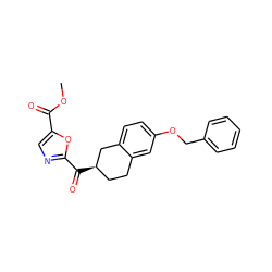 COC(=O)c1cnc(C(=O)[C@@H]2CCc3cc(OCc4ccccc4)ccc3C2)o1 ZINC000071329810