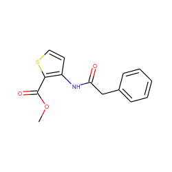 COC(=O)c1sccc1NC(=O)Cc1ccccc1 ZINC000006126201