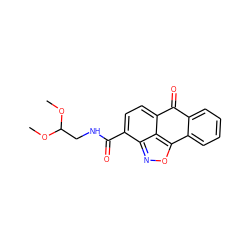 COC(CNC(=O)c1ccc2c3c(onc13)-c1ccccc1C2=O)OC ZINC000002295969