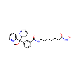 COC(c1cccc(C(=O)NCCCCCCC(=O)NO)c1)(c1ccccn1)c1ccccn1 ZINC000118353242