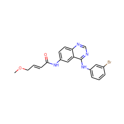 COC/C=C/C(=O)Nc1ccc2ncnc(Nc3cccc(Br)c3)c2c1 ZINC000013863679