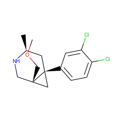 COC[C@@]12CN[C@@H](C)C[C@]1(c1ccc(Cl)c(Cl)c1)C2 ZINC000053298667