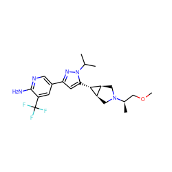 COC[C@@H](C)N1C[C@H]2[C@@H](C1)[C@@H]2c1cc(-c2cnc(N)c(C(F)(F)F)c2)nn1C(C)C ZINC000148078069